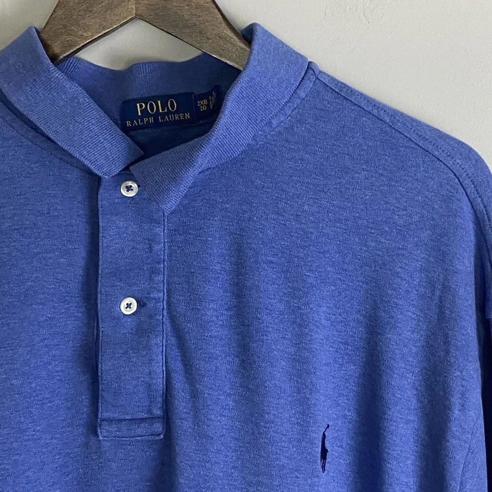 POLO BY RALPH LAUREN Mens Blue Polo Short Sleeve Shirt Size 2XB Logo Preppy
